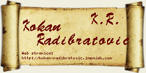 Kokan Radibratović vizit kartica